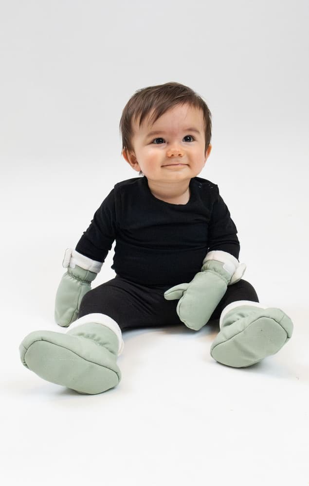 Baby Booties Agave Green